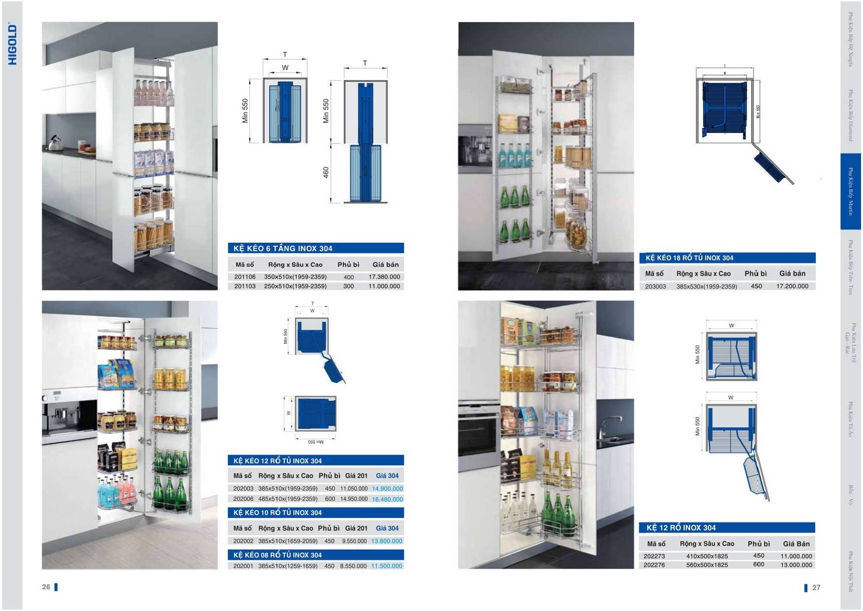 Catalogue và Bảng giá Phụ kiện bếp HIGOLD T6 2024 /Page 13